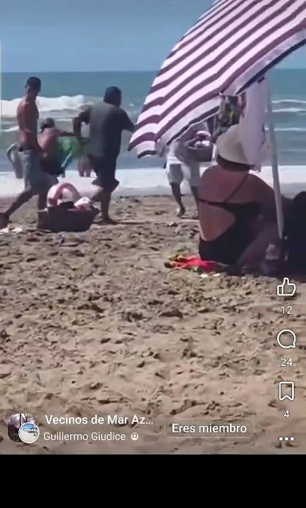 Batalla campal en una reconocida playa: churreros y vendedores de licuados se agarraron a trompadas