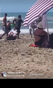Batalla campal en una reconocida playa: churreros y vendedores de licuados se agarraron a trompadas