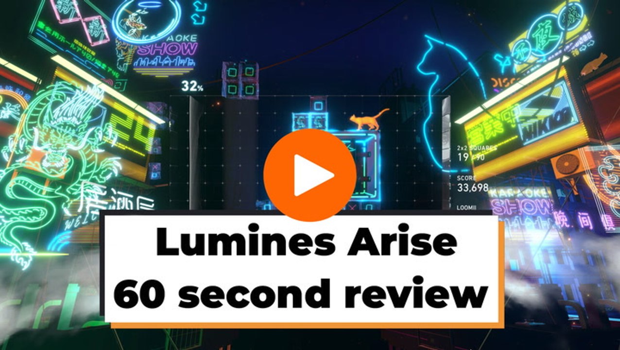 Lumines Arise does for this falling block puzzler as Tetris Effect did for Tetris