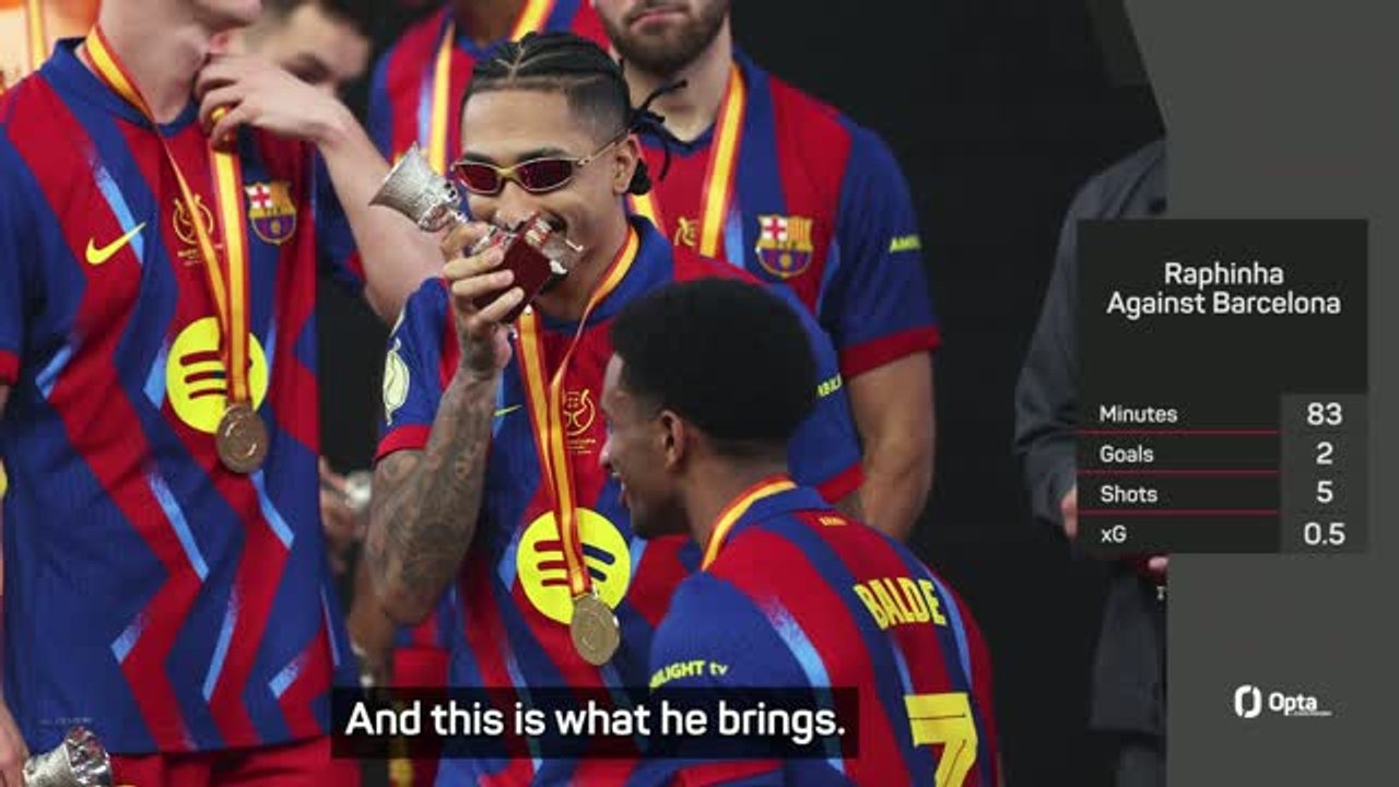 Flick hails Raphinha's 'unbelievable mentality' after Supercopa triumph