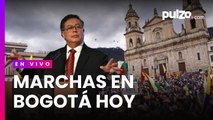 Marchas en vivo y paro en apoyo a consulta popular y reforma laboral impulsada por Gobierno Petro