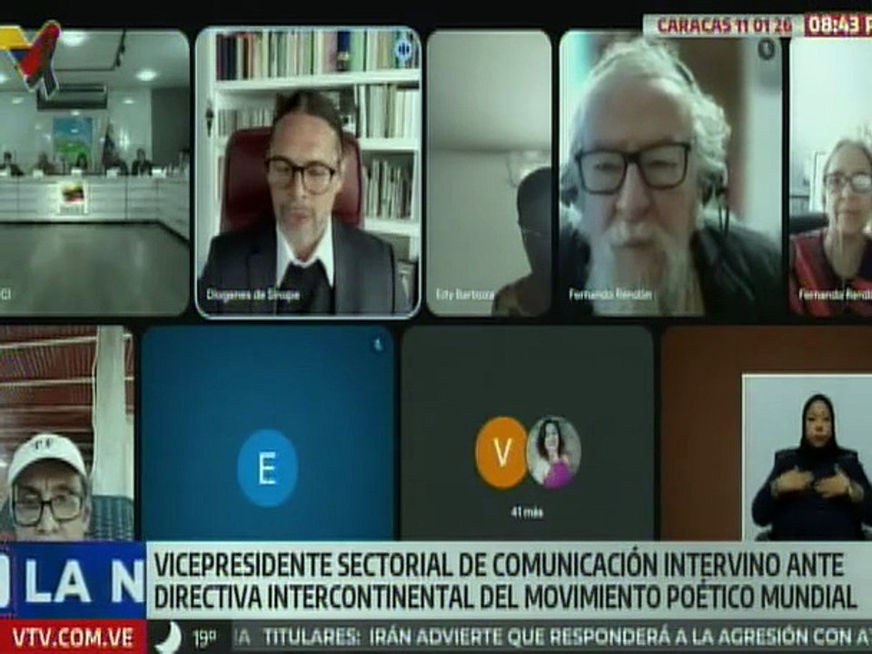 Vicepdte. Sec. Freddy Ñáñez: Poetas del mundo han comprobado que no somos una amenaza