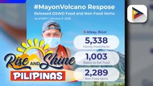 DSWD, patuloy ang paghahatid ng tulong sa mga apektado ng pag-aalboroto ng Bulkang Mayon