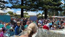 Hundreds rally to send a message to council to 'save our pool'