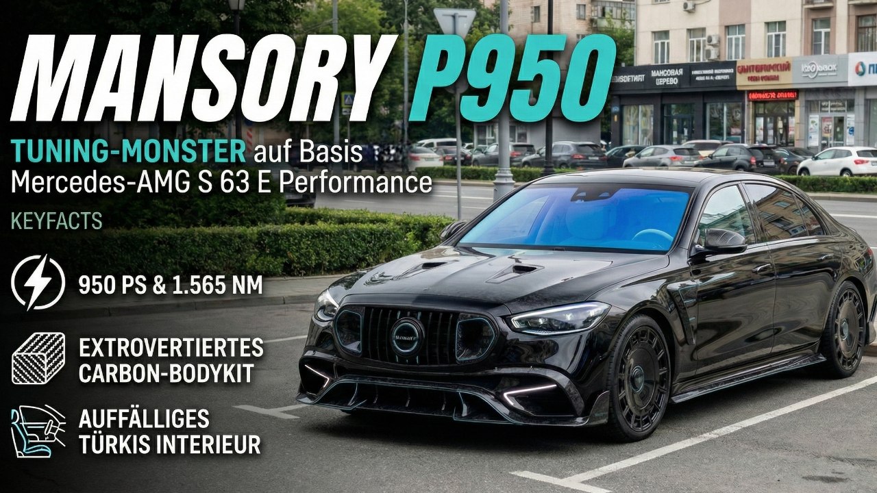 Mansory P950 – Der wildeste Mercedes-AMG S 63 E Performance aller Zeiten?