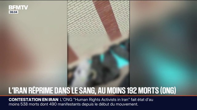 Manifestations en Iran: au moins 192 manifestants ont été tués, selon l'ONG Iran Human Rights