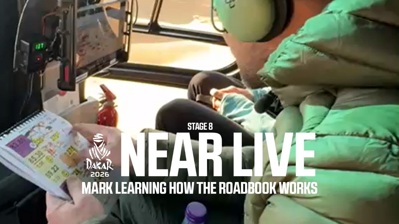 Mark learning how the roadbook works