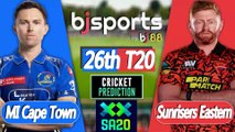 SA20 2025-26 |  MI Cape Town vs Sunrisers Eastern Cape 26th T20 Match Preview |
