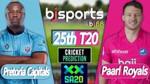 SA20 2025-26 |  Paarl Royals vs Pretoria Capitals 25th T20 Match Preview |