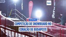 Snowboard chega ao coração da cidade de Budapeste