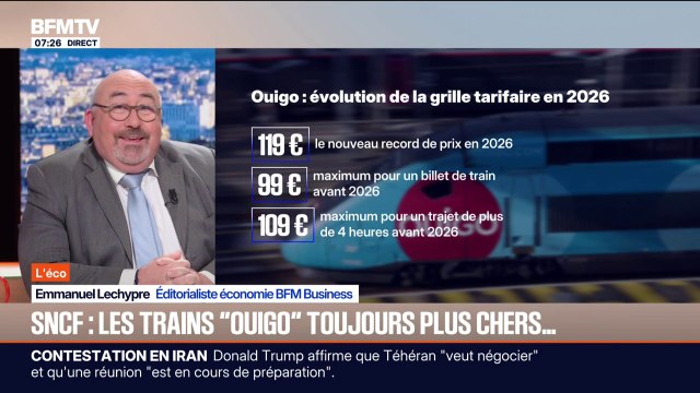 ÉDITO - SNCF: nouvelle grille tarifaire pour les Ouigo en 2026 et nouveau record de prix