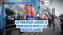 Continúan las concentraciones en Europa para apoyar a los manifestantes iraníes