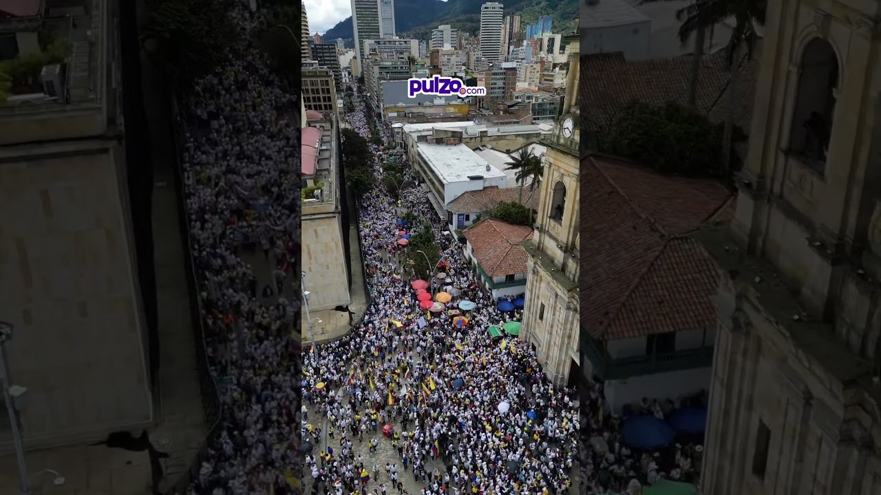 Así se vio desde el aire la marcha por salud de Miguel Uribe en Bogotá | Pulzo