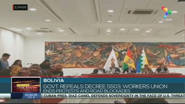 Bolivia: Govt. repeals Decree 5503, Workers Union ends protests and road blockades