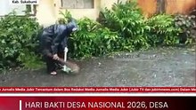 Hari Bakti Desa Nasional 2026, Desa di Jampangkulon Sukabumi Kompak Kerja Bakti Meski Diguyur Hujan