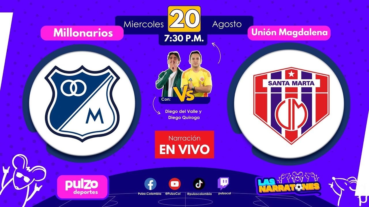 🔴 EN VIVO: Millonarios Vs Unión Magdalena | Liga BetPlay 2025-II, Fecha 8 | Pulzo Deportes