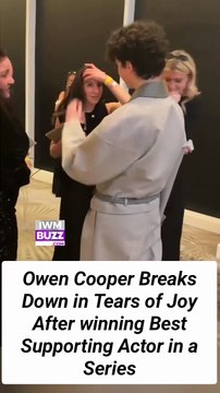 Adolescence star Owen Cooper Breaks Down in Tears of Joy After winning Best Supporting Actor in a Series