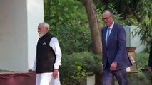 AHMEDABAD PM NARENDRA MODI VISITS GANDHI AASHRAM WITH GERMAN CHANCELLOR FRIEDRICH MERZ