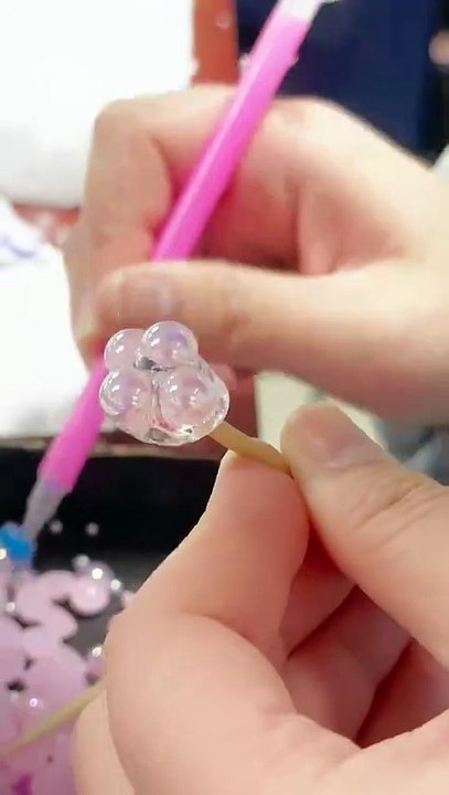 Acrylic Beads UV Coating with White Pearls and Half-Shell Pearls in Various Color, 20MM