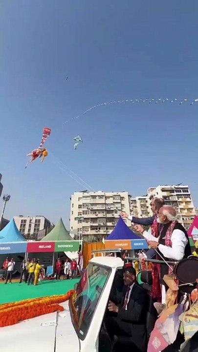 International Kite Festival 2026 Inaugurated in #Ahmedabad by Prime Minister Narendra Modi and German Chancellor Friedrich Merz