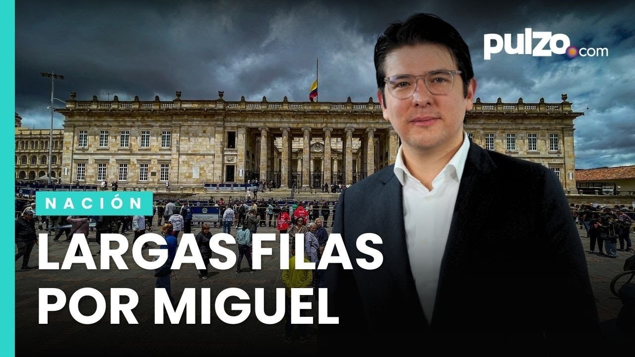 Largas filas afuera del Congreso para darle el último adiós a Miguel Uribe