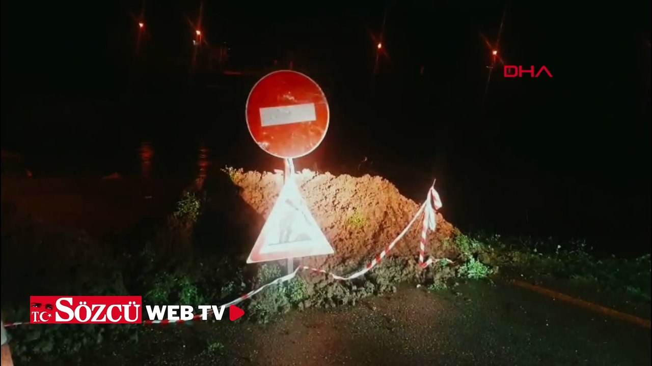 Küçük Melen Çayı taştı; 2 köy yolu ulaşıma kapandı