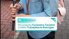 Penumpang Tunanetra Terjatuh di Halte Transjakarta Bulungan
