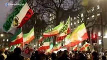 Masiva manifestación en Londres a favor de un cambio de régimen en Irán