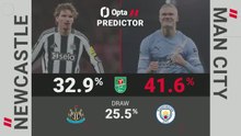 Newcastle v Manchester City - Opta Predictor