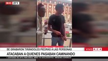 Jóvenes turistas se filmaron arrojando piedras con una gomera desde un departamento frente al Casino