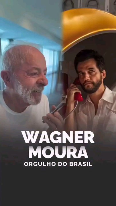 Lula liga para Wagner Moura e parabeniza ator por vitória no Globo de Ouro
