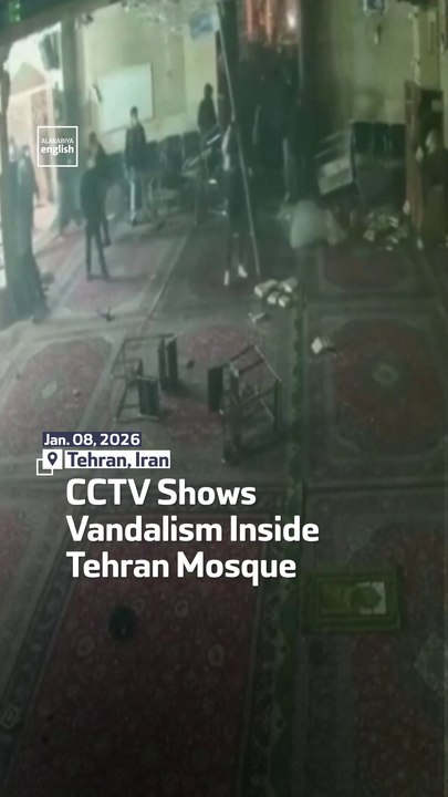 CCTV Shows Vandalism Inside Tehran Mosque