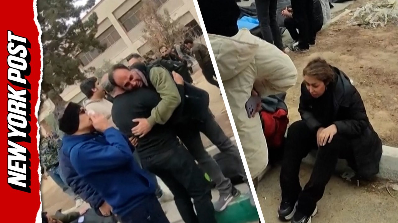 Distressing footage shows relatives identifying bodies in morgue as death toll mounts in Iran