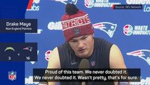 Maye 'never doubted' Patriots' fight in tough playoff opener