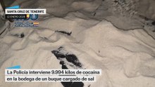 La policía interviene 9.994 kilos de cocaína en la bodega de un buque cargado de sal
