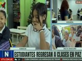 Estudiantes de Caracas retornan a clases con seguridad y tranquilidad en la U.E. Mireya Vanegas