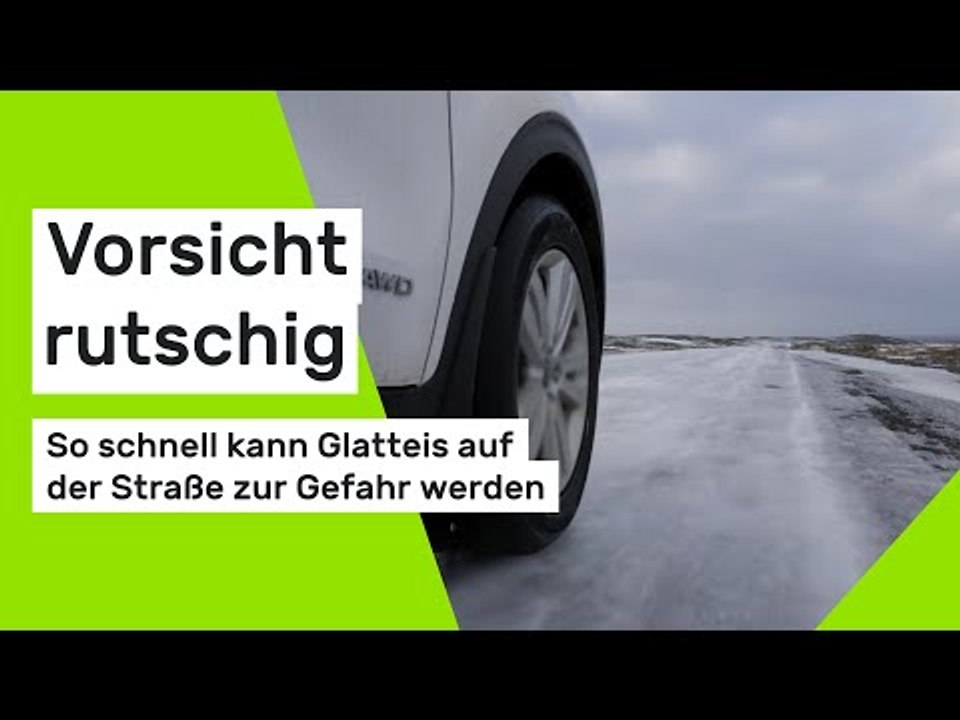 So schnell kann Glatteis auf der Straße zur Gefahr werden