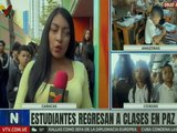 Estudiantes caraqueños comparten su entusiasmo por el retorno de las actividades escolares