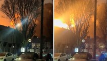 Fireball erupts as London recycling centre is engulfed in flames