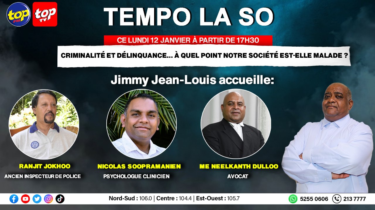 TEMPO LA SO: Criminalité et Délinquance… À quel point notre société est malade ?