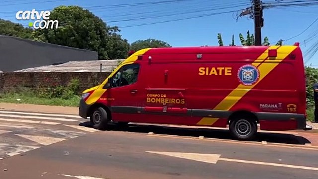 Mulher fica ferida em acidente de trânsito na Avenida Piquiri em Cascavel