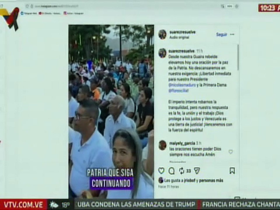 La Guaira | Movimientos religiosos claman por la paz y la libertad del Presidente Nicolás Maduro