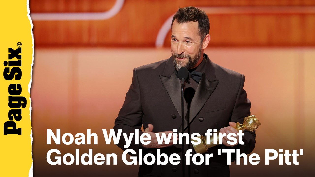 Noah Wyle thanks healthcare workers as he wins first Golden Globe for 'The Pitt'