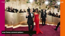 Georges et Amal Clooney aux Golden Globes : face à son épouse, divine en rouge, l'acteur ironise sur sa nationalité française