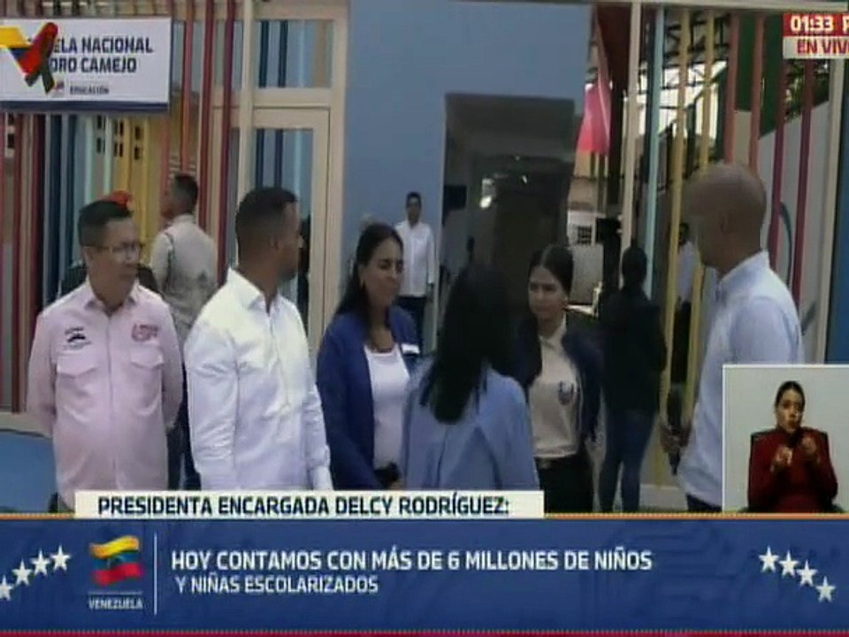 Pdta. Encargada Delcy Rodríguez: Contamos con más de 6 millones de niños escolarizados