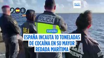 La Policía española incauta casi 10 toneladas de cocaína en su mayor alijo interceptado en alta mar