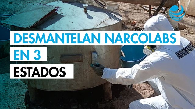 Desmantelan narcolaboratorios y asegura más de 700 kilos de metanfetamina en 3 estados