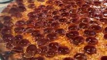 2FT pepperoni pizza fresh out of the oven 😮‍💨