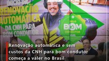 Renovação automática e sem custos da CNH para bom condutor começa a valer no Brasil