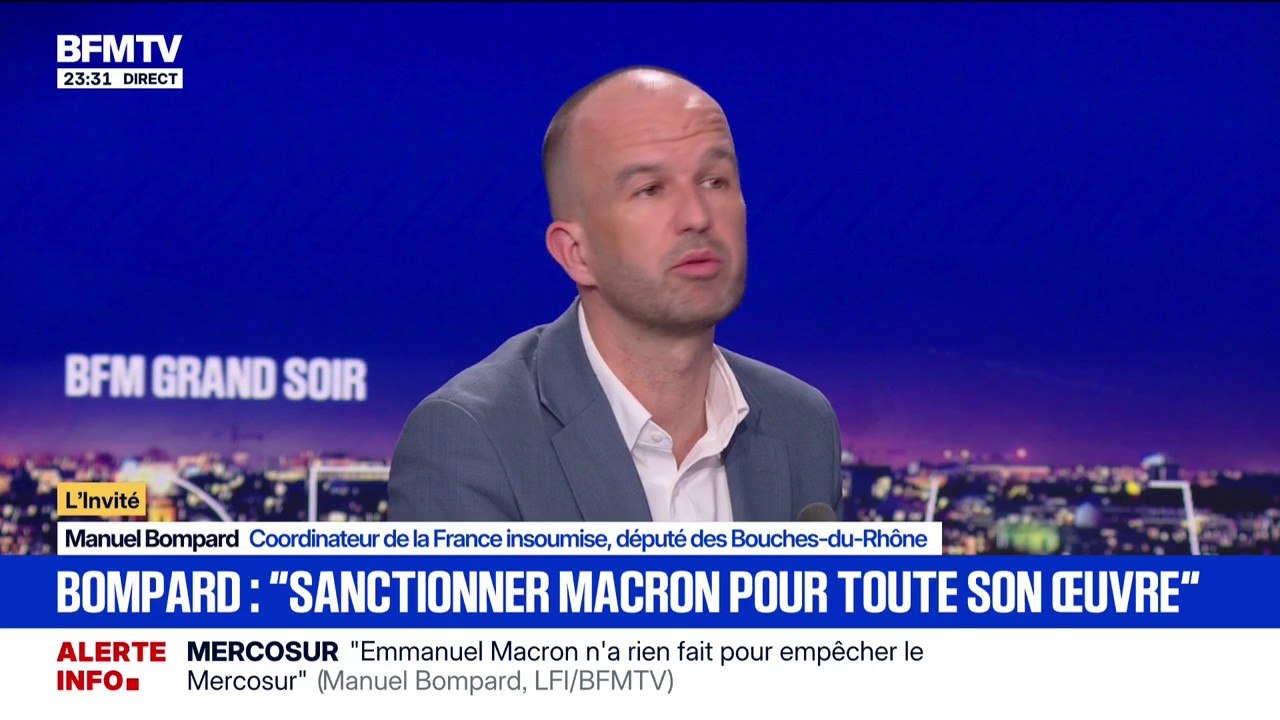 Budget: "Si le gouvernement utilise le 49.3 ou les ordonnances, nous déposerons une motion de censure", déclare Manuel Bompard (LFI)